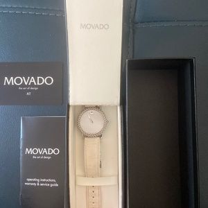 Movado Womens Diamond watch alligator band